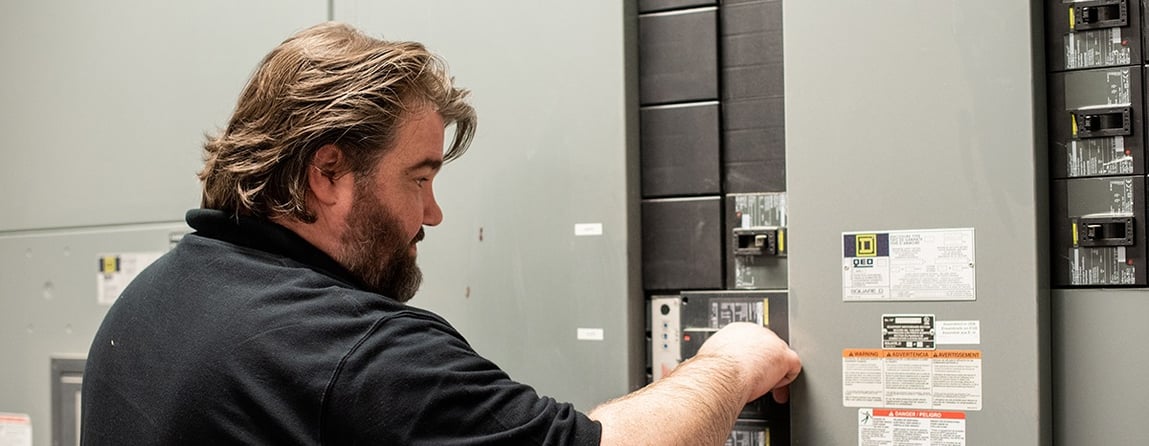 Don Dumdai doing electrical hotel maintenance
