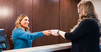 hotel front desk worker 